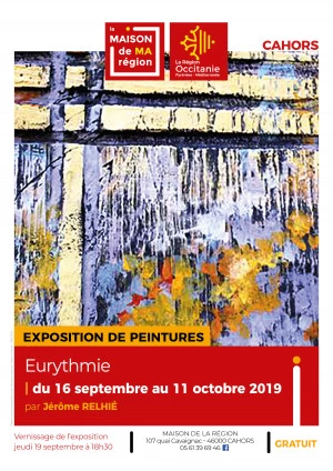 Affiche Exposition peinture "Eurythmie" par Jérôme Relhié