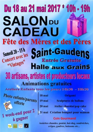 Affiche Salon Artisanal du Cadeau - Fête des mères et des pères 