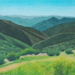 Parc des Cévennes - 73x54 Huile, toile lin