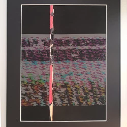 NOCTURNE - Estampe numérique encollée sur panneau de bois. Dimensions : 50X100 cm hors cadre