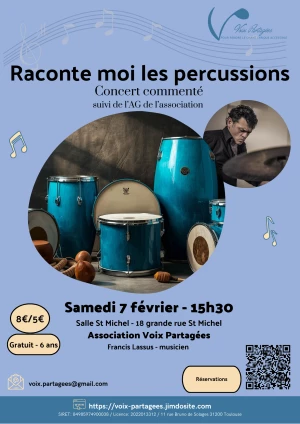 Affiche Raconte moi les percussions du monde !