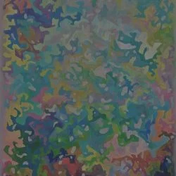 Géopolitique chromatique n°0,5 - 2021 (châssis en bois, toile, acrylique) 179/154cm - Elias Hanselmann 