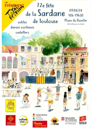 Affiche 72e Aplec de la Sardana de Tolosa - fête de la sardane de Toulouse