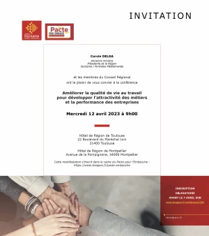 Affiche Matinale "Améliorer la qualité de vie au travail pour développer l'attractivité des métiers et la performance des entreprises"