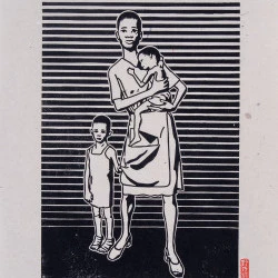 Mère de Robert Johnson - Gravure taille d'épargne - Nonoko 