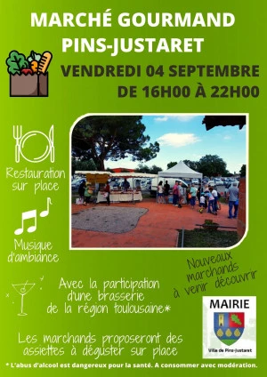 Affiche Marché Gourmand de Pins-Justaret