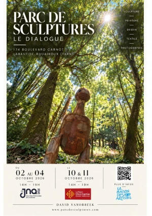 Affiche Exposition sculptures, peintures, dessins, textiles, photographies