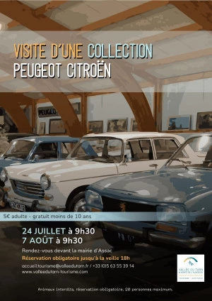 Affiche Visite d'une collection de voitures anciennes : Peugeot et Citroën