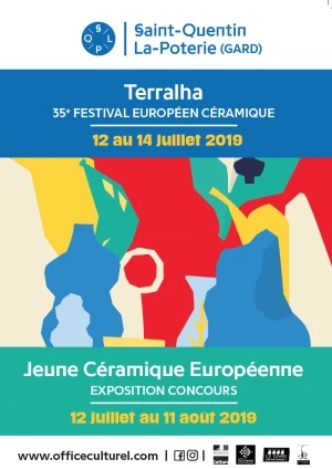 Affiche Exposition Terralha, Festival Européen Céramique à Saint Quentin la Poterie