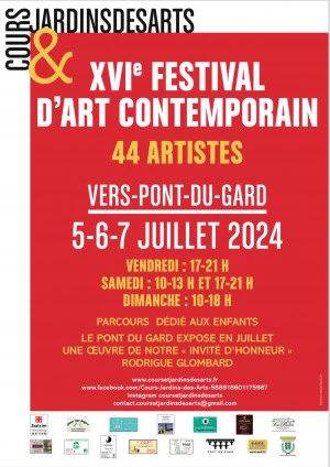 Affiche XVIème Festival d'Art Contemporain - Cours & Jardins des Arts 2024
