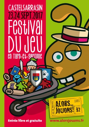 Affiche Alors Jouons ! 9ème édition du Festival du Jeu en Tarn-et-Garonne.
