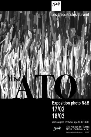 Affiche Exposition photo Noir et Blanc "Les crépuscules du vent" de Misa ATO