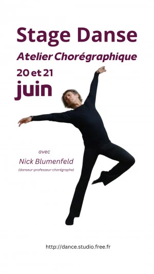 Affiche Atelier Chorégraphique avec Nick Blumenfeld