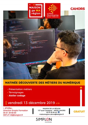 Affiche Matinée découverte des métiers du numérique
