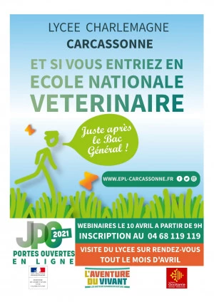 Affiche Journée portes ouvertes au Lycée Charlemagne à Carcassonne 