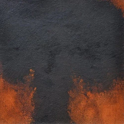 Noir brique I - 60x60 cm. Encre, pigments, liant et poussière de brique. - Pascal Rennié 