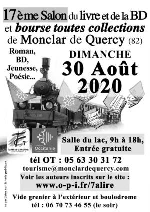 Affiche 17e Salon du livre et de la BD et bourse toutes collections de Monclar-de-Quercy