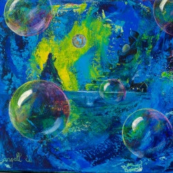 sans titre - Acrylique sur toile 2022 25x30cm - Agnès Vangell 