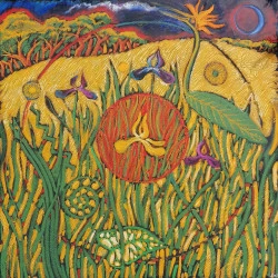 Les Iris - Huile sur toile - 80 x 80 cm - Philippe Sentou 