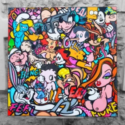 La grande Part00ns - acrylique sur toile 120x120 2018