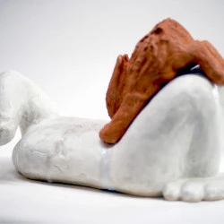 Sans titre - 27 x 44 x 24 cm, 2 pièces grès émaillé et faïence - J. Christolhomme 