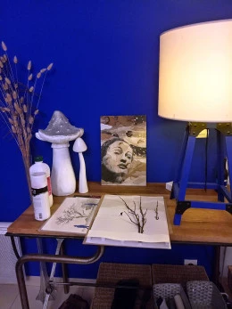 atelier 2 - <p>vue d'une partie de l'espace de travail 2</p> - Zabel Charrié
