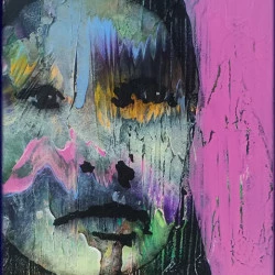 Jeune femme indienne 2 - acrylique sur toile sur châssis - 2022 