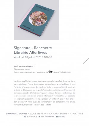 Affiche Signature-Rencontre, Sarah Jérôme, collection 1
