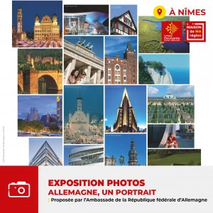 Affiche Exposition "Allemagne, un portrait" par l'Ambassade de la République Fédérale d'Allemagne