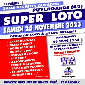 Affiche Grand Loto en 20 parties