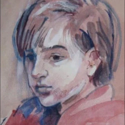Portrait de Sylvie - Gouache