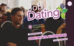 Affiche Job dating : trouve ton alternance en commerce / communication / événementiel
