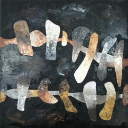 deux chemins sombres - huile 50x50