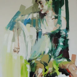 Pensées - Huile sur toile - Elisabeth Besnier 