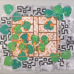 réinventer le gris - broderie gravure peinture - Alain Scherer 