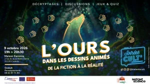 Affiche Soirée Cult' “Les ours des dessins animés. De la fiction à la réalité”