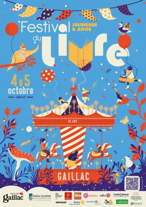 Affiche FESTIVAL DIU LIVRE 30 ANS ANNIVERSAIRE