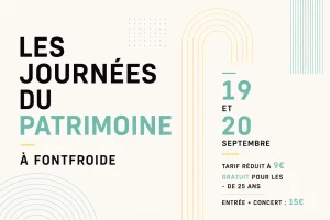 Affiche Journées du Patrimoine à Fontfroide
