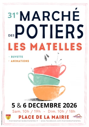 Affiche Marché des potiers des Matelles