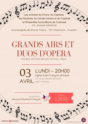 Affiche Grands airs et duos d'opéra