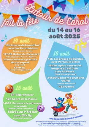 Affiche Fêtes de Latour-de-Carol 