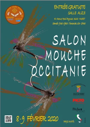 Affiche Troisième Salon de la Pêche à la Mouche artificielle en Occitanie 