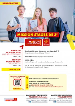 Affiche MISSION STAGES DE 3E