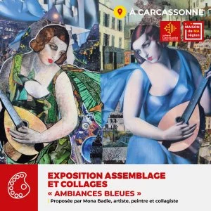 Affiche EXPOSITION "Ambiances bleues"