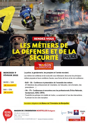 Affiche Métiers de la défense et de la sécurité