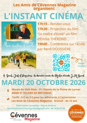 Affiche Projection de « Mon maître d'école » et conférence à Saint-Hilaire-de-Brethmas