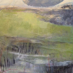 Paysage imaginaire - Huile sur toile 90x70cm - anne Patay 