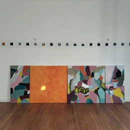 atelier avec grands formats peinture - <p>atelier</p> - ©odile boutet
