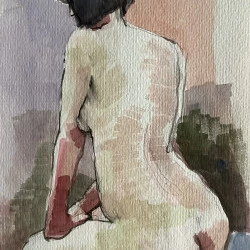 Pause - Gouache