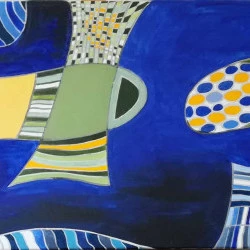 promenade dans le ciel - huile 50x150 2019